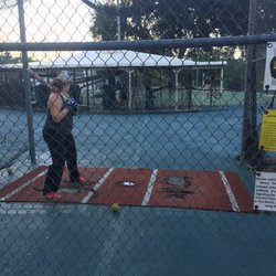 Central Florida Batting Cages - Wifey taken swings
