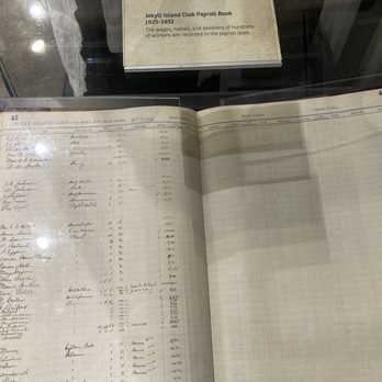 Jekyll Island Museum - Payroll Register from Jekyll Island Club - Museums Near Me - Jekyll Island, Georgia