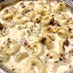 Brooklyn Pizzeria - Tortellini Alfredo with shrimp, ridiculous, so good