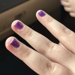 Melissa Nails Spa - Close up of horrible gel mani