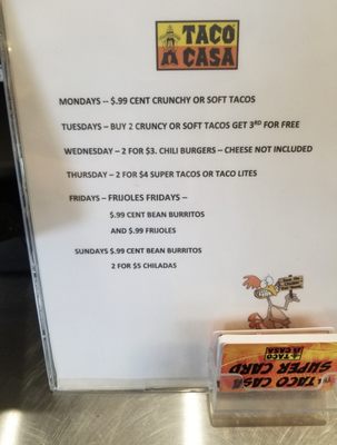 Menu photo 7 Taco Casa Rogers, AR