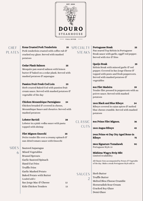 Menu photo 2 Douro Steakhouse Fall River, MA