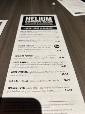 Menu photo 4 Helium Comedy Club Saint Louis, MO