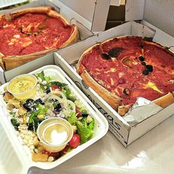 Chicago Style Pizza - Chicago special, cosmopolitan, Mediterranean salad