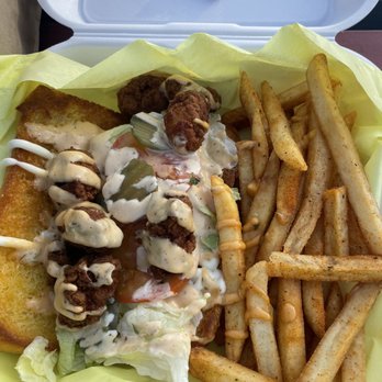 The Fish Hut Market - Oyster Po Boy and fries - Seafood Near Me - Hemet, California