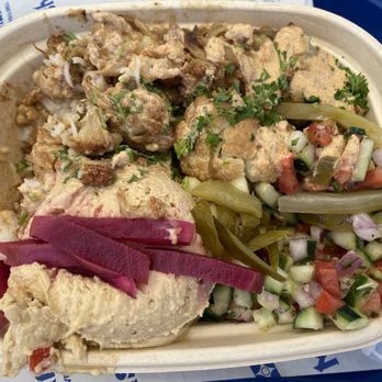 Manakish Oven & Grill - Cauliflower Eggplant Bowl. Loved the crunchy pickles and beets. - Mediterranean Near Me - Walnut Creek, California Manakish Oven & Grill - Cauliflower Eggplant Bowl. Loved the crunchy pickles and beets. - Mediterranean Near Me - Walnut Creek, California