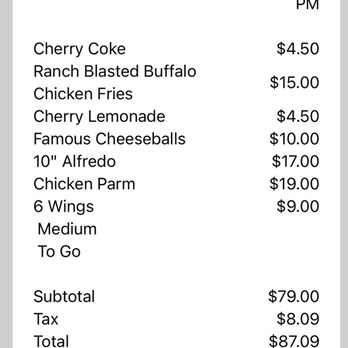 AWSOM Wings Pizza & Burgers - My receipt. - Chicken Wings Near Me - Montebello, California