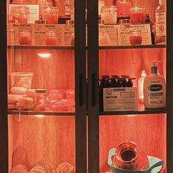 Massage by Peak - Enchantments Display cabinet at Massage Studio Location