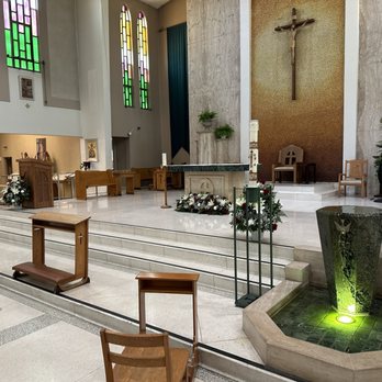 Saint Joachim Catholic Church - Altar baptismal font - Churches Near Me - Costa Mesa, California