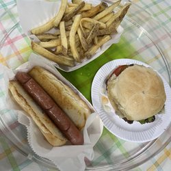 The Vintage Cow Farmers Market - Hot dog fries burger