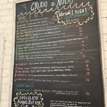 Crudo e Nudo - Menu - Seafood Near Me - Santa Monica, California