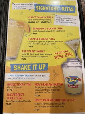 Menu photo 1 Chuy's New Caney, TX