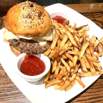 Local Goat - Billy Burger* with fries - New American Near Me - Pigeon Forge, Tennessee