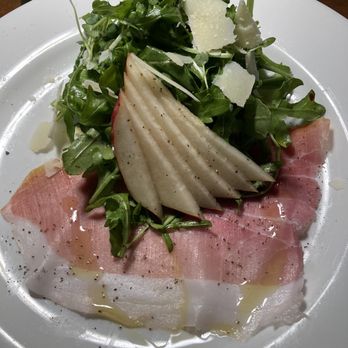 Fire & the Feast - Starkrimison pear, Parmesan reggiano? Prosciutto and arugula salad - Italian Near Me - Edmonds, Washington