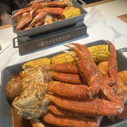 Build Your Own Combo: 1 Lb. Snow Crab Legs .5lb Headless Shrimp with extra Corn Yard Mix Sauce Build Your Own Combo: 1 Lb. Snow Crab Legs .5lb Headless Shrimp with extra Corn Yard Mix Sauce