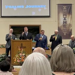 Central Baptist Church - Song director joins guest vocal group.