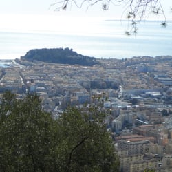 Observatoire de la Côte d'Azur - Vue de l'Observatoire, sur le Port de Nice et la Colline du Château
