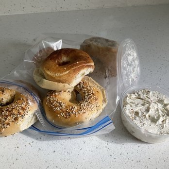 Atlantic Bagel & Coffee - Delicious bagels and olive cream cheese from Atlantic Bagel and Coffee! - Bagels Near Me - Hingham, Massachusetts