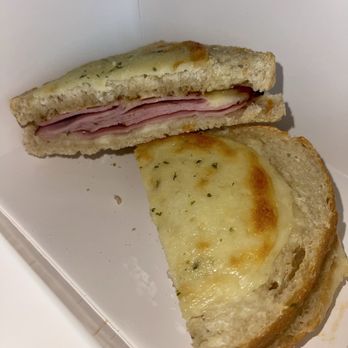 Bonrue Bakery formerly Farmstead - Croquet de mesiuer - Basically a fancy French grilled cheese sandwich with ham and cheese on the outside. Very good. - Coffee & Tea Near Me - Hurricane, Utah