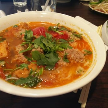Pho House - S3, tomato based broth with noodles and crabmeat/pork meatballs - Vietnamese Near Me - Germantown, Maryland Pho House - S3, tomato based broth with noodles and crabmeat/pork meatballs - Vietnamese Near Me - Germantown, Maryland