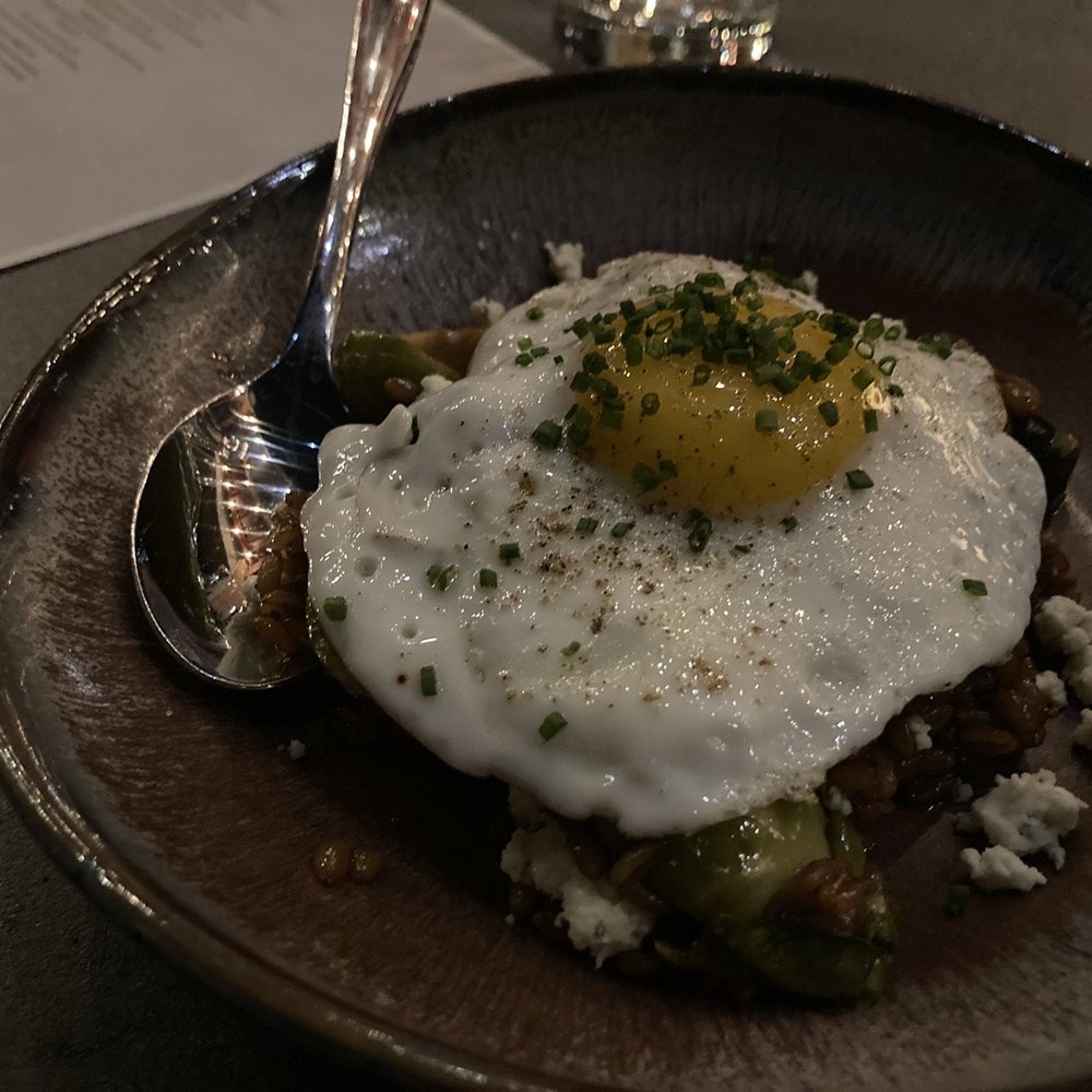 Aftermath Kitchen & Bar - Brussels sprout and egg appetizer - New American Near Me - Phoenix, Arizona
