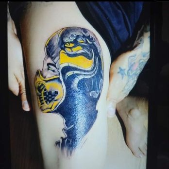 Dragons Ink - Scorpion on my self with my actual face in the scorpion mask now come here - Tattoo Near Me