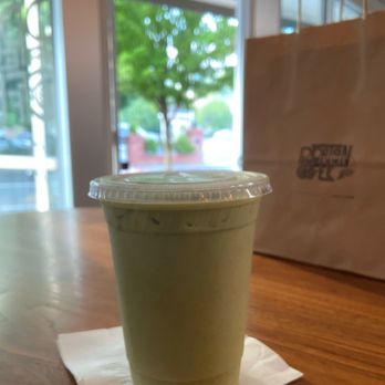 Papertown Coffee - iced oat milk matcha - Coffee & Tea Near Me - Canton, North Carolina