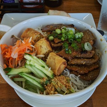 Pho Saigon - Grilled Beef Vermicelli w/Egg Rolls (V2) - Vietnamese Near Me - West Allis, Wisconsin