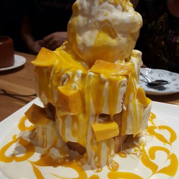 Petit Potato - 10" tall French toast mango ice cream desert! - Taiwanese Near Me - Toronto, Ontario