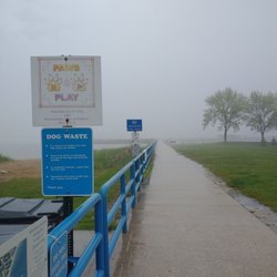 Manitowoc City Paws & Play Dog Park - Foggy out there