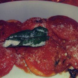 Ravioli stuffed with cheese and tomato sauce Ravioli stuffed with cheese and tomato sauce