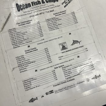 Ocean Fish & Chips - Menu - Seafood Near Me - Elk Grove, California