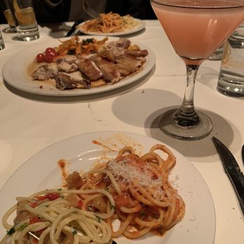 Scampo - Spaghetti Pomodoro. Spaghetti with Cracklings & Hot Pepper. Brick Chicken - Italian Near Me - Boston, Massachusetts Scampo - Spaghetti Pomodoro. Spaghetti with Cracklings & Hot Pepper. Brick Chicken - Italian Near Me - Boston, Massachusetts