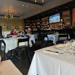 Dining area and bar Dining area and bar