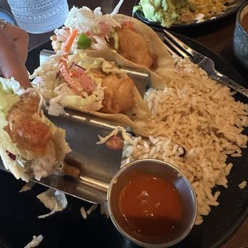 Uncle Julio's - Fish Taco (not crazy with cilantro Rice) - Mexican Near Me - Spring, Texas