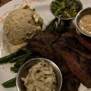 Ulele - Close up: flank steak w/ crab meat - New American Near Me - Tampa, Florida
