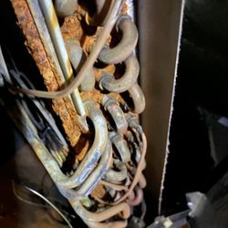 Air Today - evaporator coil rusted and leaking.
