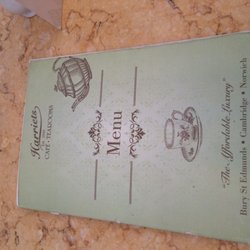 Harriets Café Tearooms - Menu