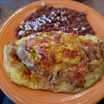 Crest Cafe - Chicken cobb omelette with side of pinto beans. - Cafes Near Me - San Diego, California Crest Cafe - Chicken cobb omelette with side of pinto beans. - Cafes Near Me - San Diego, California