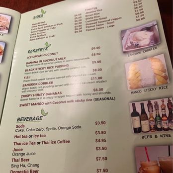 Bangkok Basil - Desserts, sides, and beverages - Thai Near Me - Redmond, Washington