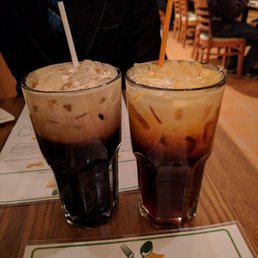 Thai Kitchen - Thai Iced Coffee(Left) Thai Iced Tea(Right) - drink - Thai Near Me - Centreville, Virginia