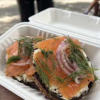 Apollo Bagels - Smoked salmon on everything bagel - Bagels Near Me - New York, New York