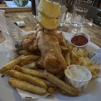 Georgetown Pub - Halibut Fish and Chips - Pubs Near Me - Canmore, Alberta Georgetown Pub - Halibut Fish and Chips - Pubs Near Me - Canmore, Alberta