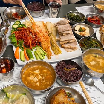 Jang Dok Dae - Table full of good Korean dishes! - Korean Near Me - Cerritos, California