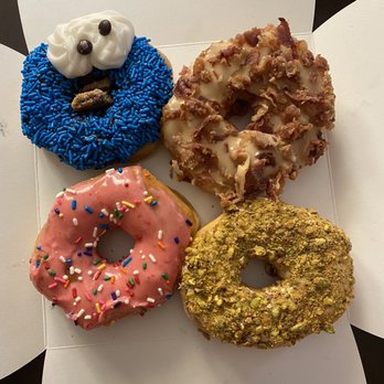 Amy's Donuts - Cookie Monster, Maple Bacon, Pistachio Yeast, Homer Simpson - Donuts Near Me - Albuquerque, New Mexico