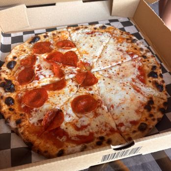 Belle's Pizza Kitchen - Half and Half pep - Pizza Near Me - Tampa, Florida Belle's Pizza Kitchen - Half and Half pep - Pizza Near Me - Tampa, Florida