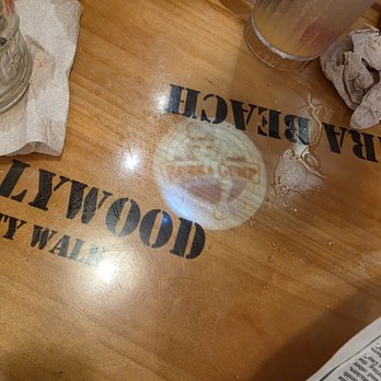 Bubba Gump Shrimp - Projection from Dirty Icee cup - Seafood Near Me - Long Beach, California
