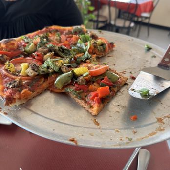 Los Olivos - This was all that was left on out of 4 people. One was vegan and she couldn't eat the whole thing. But she tried!  lol - Pizza Near Me - Tucson, Arizona