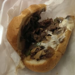 Goey goodness Philly cheese steak Goey goodness Philly cheese steak