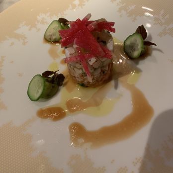 Vaudeville - First starter of the 4 course-salmon tartar MY FAV - New American Near Me - Fredericksburg, Texas